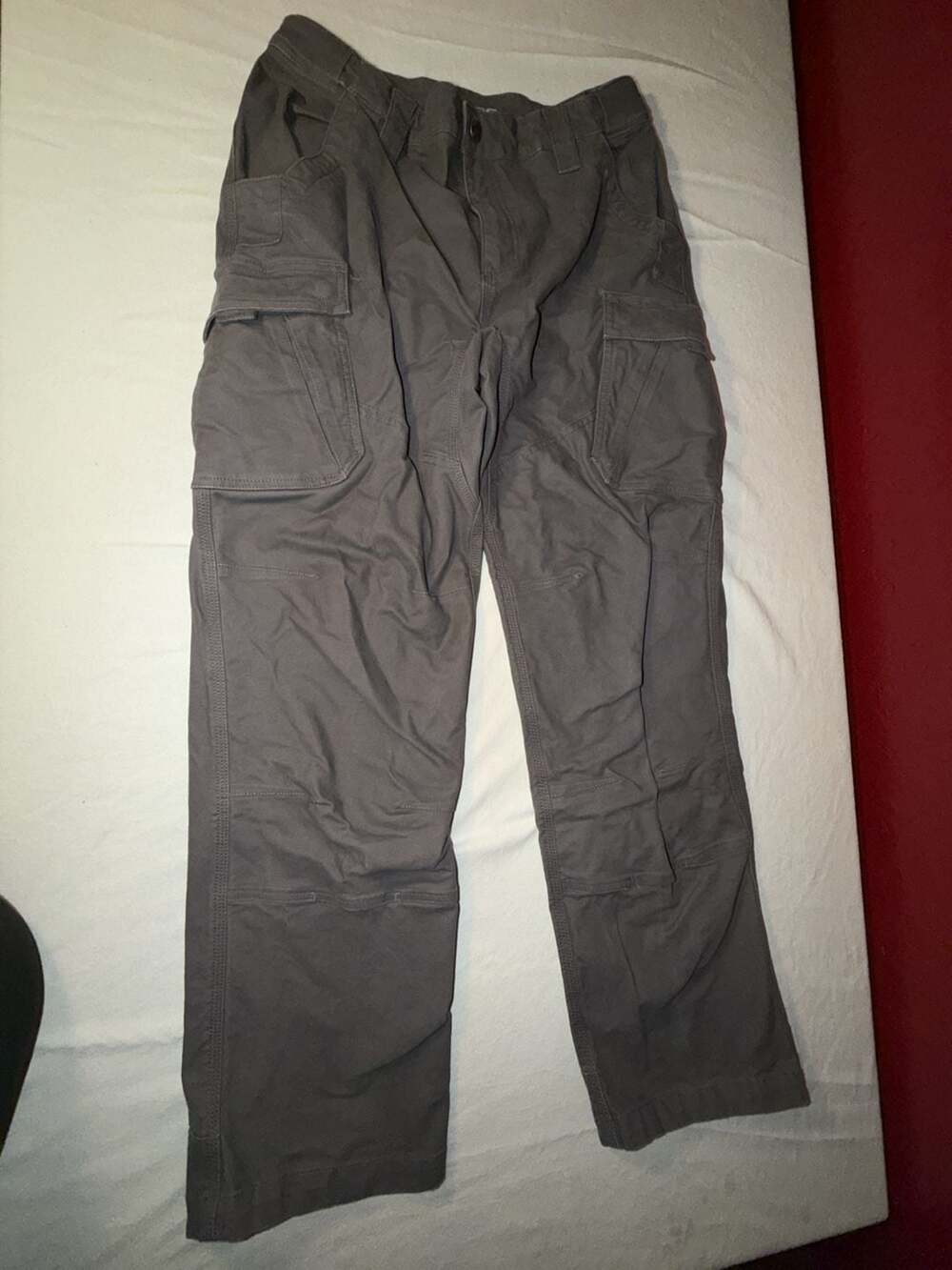 Guide Gear Gray Canvas Cargo Utility Work Pants